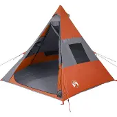 vidaXL Tipi-Campingzelt 7 Personen Orange Wasserdicht