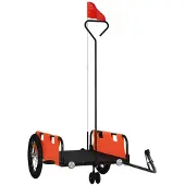 vidaXL Fahrradanhänger Orange Oxford-Gewebe und Eisen
