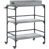 vidaXL Küchenwagen Grau Sonoma 81,5x41x92,5 cm Holzwerkstoff