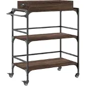 vidaXL Küchenwagen Braun Eichen-Optik 81,5x41x92,5 cm Holzwerkstoff