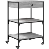 DKD Home Decor vidaXL Küchenwagen Grau Sonoma 60x48x89,5 cm Holzwerkstoff
