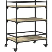 vidaXL Küchenwagen Sonoma-Eiche 65x40x86,5 cm Holzwerkstoff