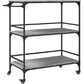 vidaXL Küchenwagen Grau Sonoma 100,5x50x105 cm Holzwerkstoff