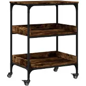 vidaXL Küchenwagen Räuchereiche 60x41x80,5 cm Holzwerkstoff