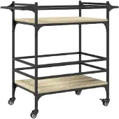 vidaXL Küchenwagen Sonoma-Eiche 82x40x78,5 cm Holzwerkstoff