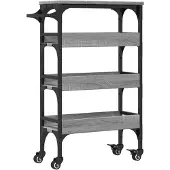 vidaXL Küchenwagen Grau Sonoma 53x20x76 cm Holzwerkstoff