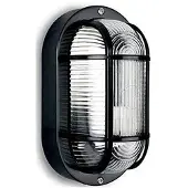 EDM Tarragona Oval Ip54 E27 27 Cm 40w Wandleuchte Schwarz Schwarz One Size