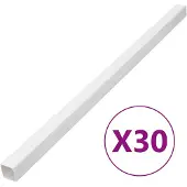 vidaXL Installationsrohre 40x40 mm 30 m PVC