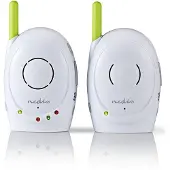 Nedis Babyphone - FHSS (Frequency-Hopping Spread Spectrum) - Mit Rückruffunktion - Batteriebetrieben / Netzstromversorgung - Grün / Weiss