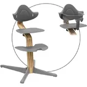 Stokke Nomi Bundle Hochstuhl Eiche inkl. Babyset, grau