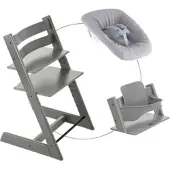 Stokke Tripp Trapp Bundle Treppenhochstuhl inkl. Newbornset Light Grey & Babyset, grau