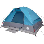 vidaXL Kuppel-Campingzelt 2 Personen Blau Wasserdicht