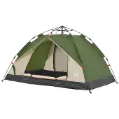 vidaXL Kuppel-Campingzelt 3 Personen Grün Quick Release