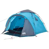 vidaXL Kuppel-Campingzelt 3 Personen Blau Quick Release