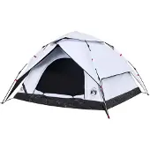 vidaXL Kuppel-Campingzelt 5 Personen Weiß Verdunkelt Quick Release