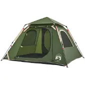 vidaXL Kuppel-Campingzelt 4 Personen Grün Quick Release