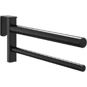 vidaXL Sattelhalter Zweiarmig Tragbar Schwarz Eisen