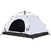 vidaXL Campingzelt 2 Personen Weiß Verdunkelungsstoff Quick Release