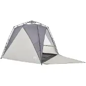vidaXL Strandzelt 4 Personen Grau Quick Release Wasserdicht