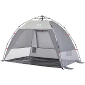 vidaXL Strandzelt 2 Personen Grau Quick Release Wasserdicht