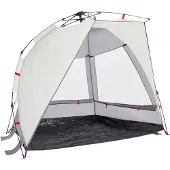 vidaXL Strandzelt 2 Personen Grau Quick Release Wasserdicht