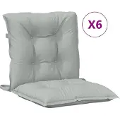 vidaXL Niedriglehner-Auflagen 6 Stk. Melange Hellgrau 100x50x7cm Stoff