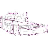 vidaXL Bett "Viana" mit Matratze Weiß 140x190 cm Kunstleder