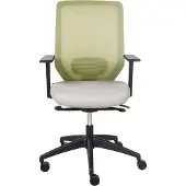 Beliani Bürostuhl Grün u. Grau aus Stoff Höhenverstellbar Drehbar Wipp Funktion Modernes Design Schreibtischstuhl Drehstuhl für Home Office Büro