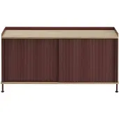 Muuto - Enfold Sideboard 125 x 62 cm, Eiche / deep red