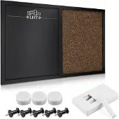 Navaris 43226 - Memoboard aus Kreidetafel und Kork-Pinnwand