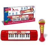 Bontempi Spa Tastatur mit 24 Tasten und Karaoke-Mikrofon