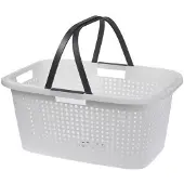 Storage solutions Kosz na pranie z uchwytami, tworzywo sztuczne, 60 x 40 x 26 cm
