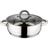 BLAUMANN BL-1504 Edelstahl Stielkasserolle / Topf mit Deckel 28 cm Gourmet Line
