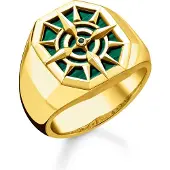Thomas Sabo Ring Kompass Grün
