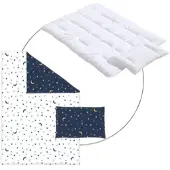 Bestgoodies Kinder Betten-Set inkl. Bettwäsche 100x135cm / 40x60cm - Mond Sterne Wolken