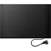 Inventum IKI7735MAT - Einbau-Induktionskochfeld - 77 cm - 4 Kochzonen - Brückenfunktion - 1- oder 2-Phasen - Facettenfront - Schwarz mattiert
