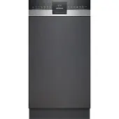 Siemens iQ500 SR55ZS10ME, Halb integriert, Single (45 cm breit), Schwarz, Edelstahl, Edelstahl, Tasten, TFT