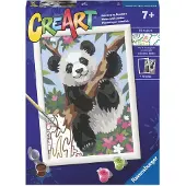Ravensburger Malen nach Zahlen - CreArt Verspielter Panda Tier-Set