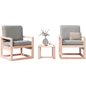 vidaXL 3-tlg. Garten-Lounge-Set Massivholz Douglasie