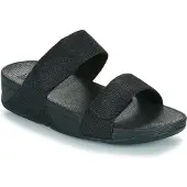 FitFlop Lulu Adjustable Shimmerlux Slides SCHWARZ 42