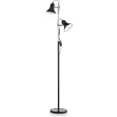 Ideal Lux Polly Moderne Stehleuchte Metall Schwarz 2 Lichter E27