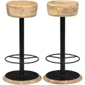 vidaXL Barstühle 2 Stk. Massivholz Mango