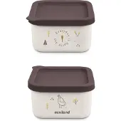 Miniland Naturset Brotdose 2er-Pack, Chick