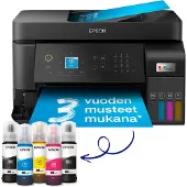 Epson EcoTank ET-4810, Tintenstrahl, Farbdruck, 4800 x 1200 DPI, Farbkopieren, A4, Schwarz