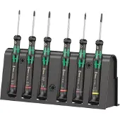 Wera 2050/6 Elektronik-Schraubendrehersatz + Rack, 6-teilig - 05030181001