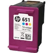 HP 651 Tri-color Original Ink Advantage Cartridge, Standardertrag, Cyan, Magenta, Gelb, Tinte auf Farbstoffbasis, 1 ml, 1 Stück(e), Multipack