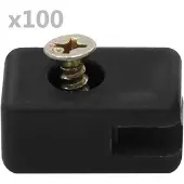 vidaXL Spanndrahthalter mit Schraube 100 Sets Anthrazit