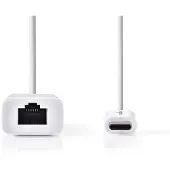 Nedis Ccgb64950wt02 Usb-netzwerkadapter Usb 3.2 Gen 1 1 Gbit/s Usb-c M-rj45 F Vernickelt 0.2 M