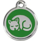 Red Dingo Katzenmarke mit individueller Gravur Kitten grün