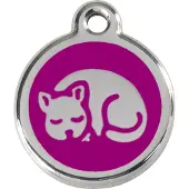 Red Dingo Katzenmarke mit individueller Gravur Kitten purple